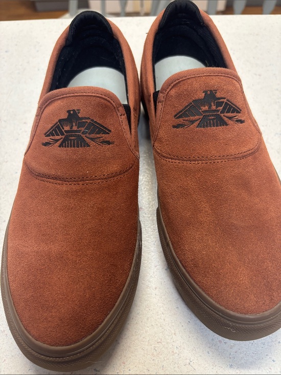 Emerica Rust Suede Slip-On Loafers